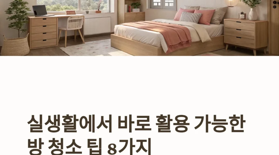 실생활에서 바로 활용 가능한 방 청소 팁 8가지