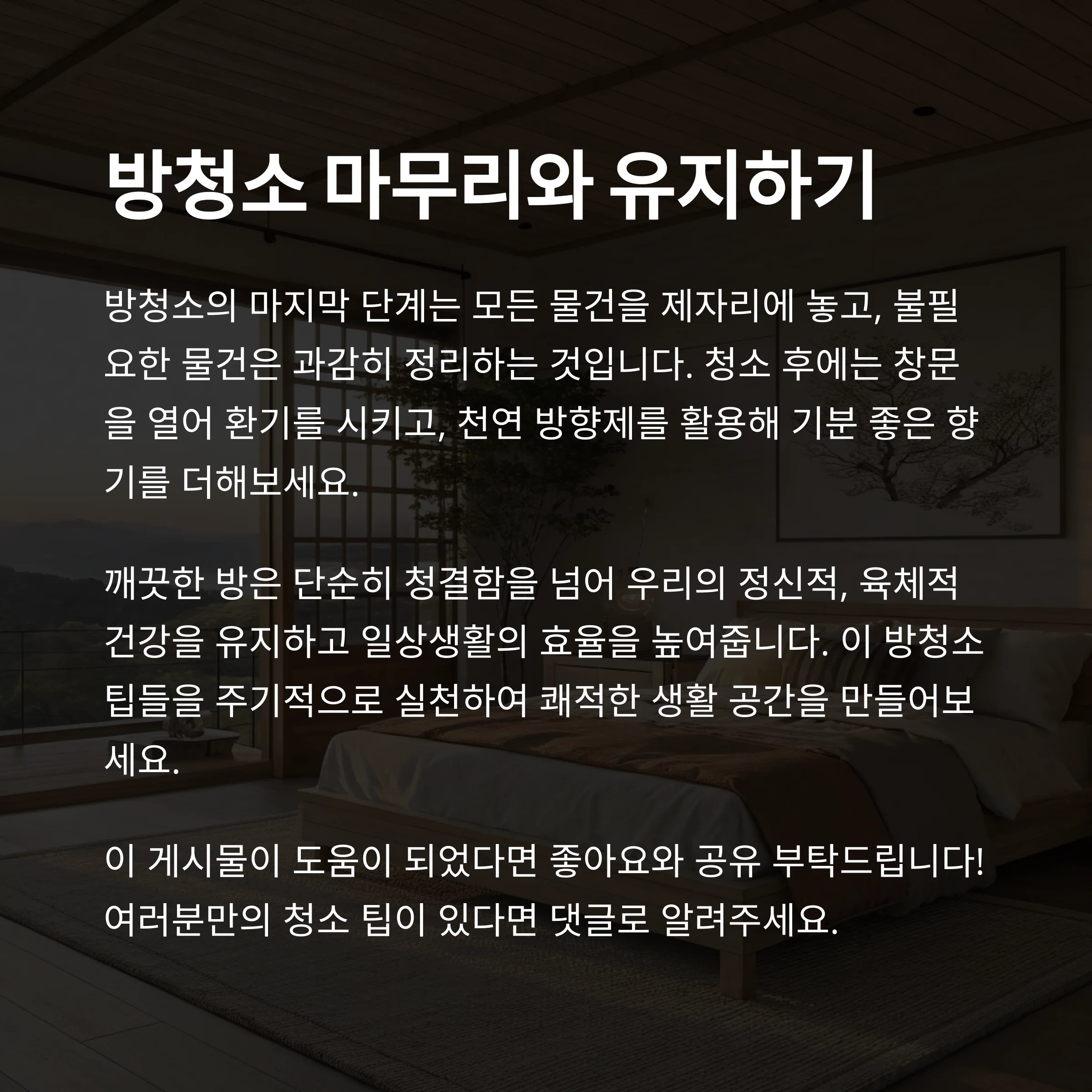 방청소