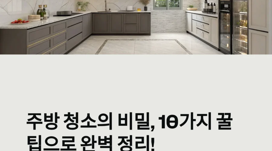 주방 청소를 위한 10가지 필수 꿀 팁!