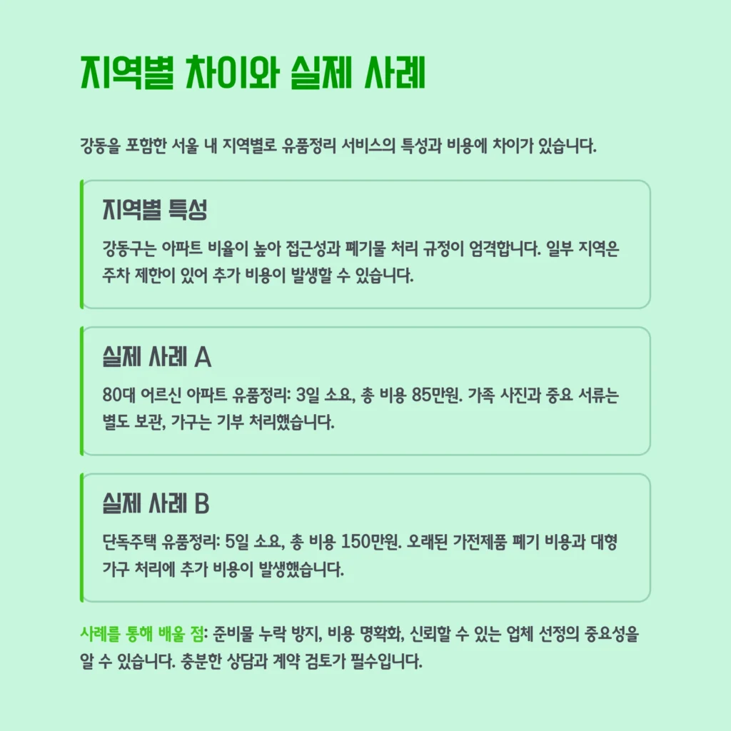 강동 유품정리