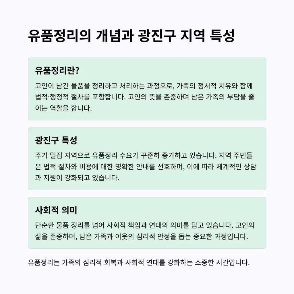 광진구 유품정리