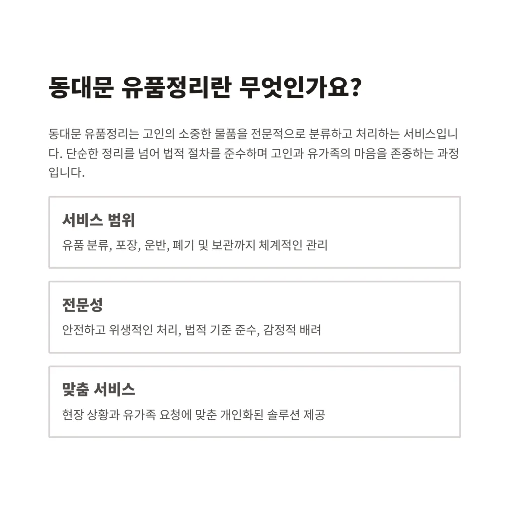 동대문 유품정리