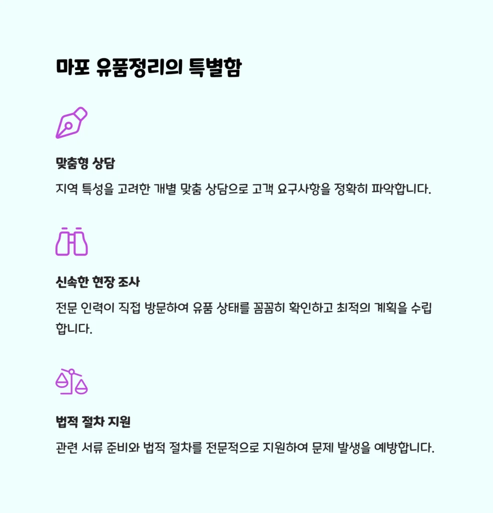 마포 유품정리