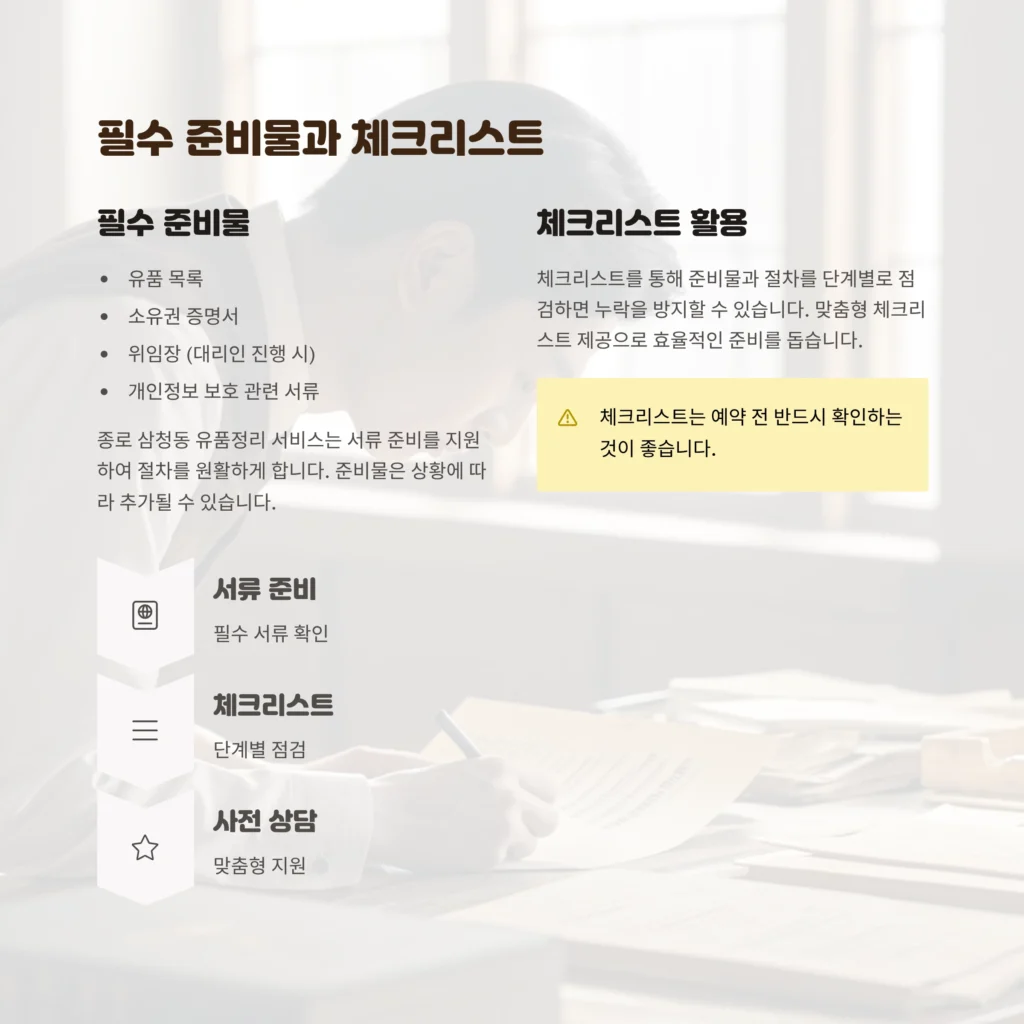 종로 삼청동 유품정리