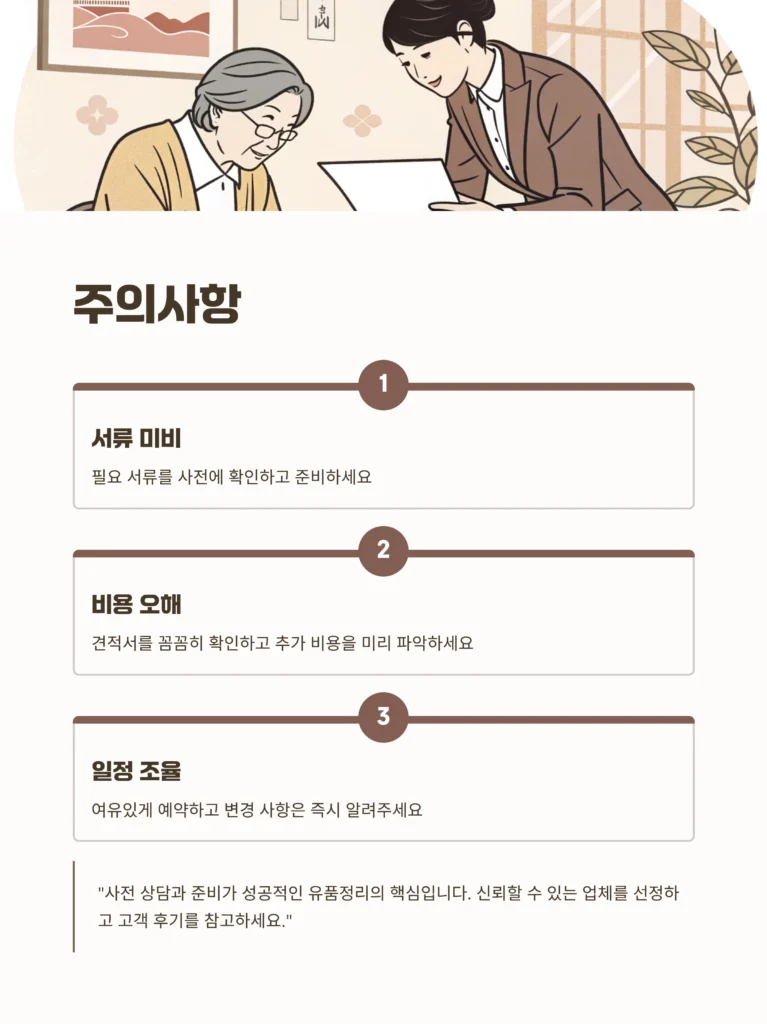 중구 명동 유품정리