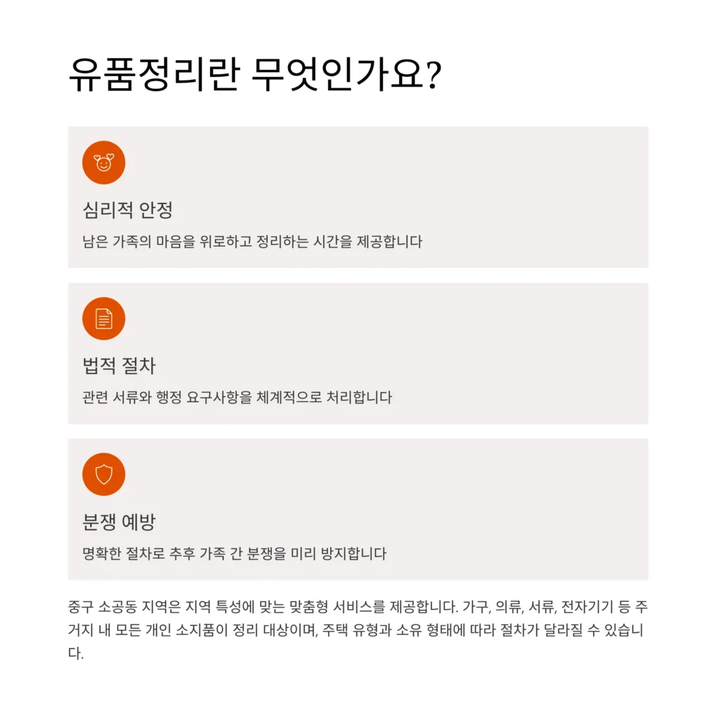 중구 소공동 유품정리