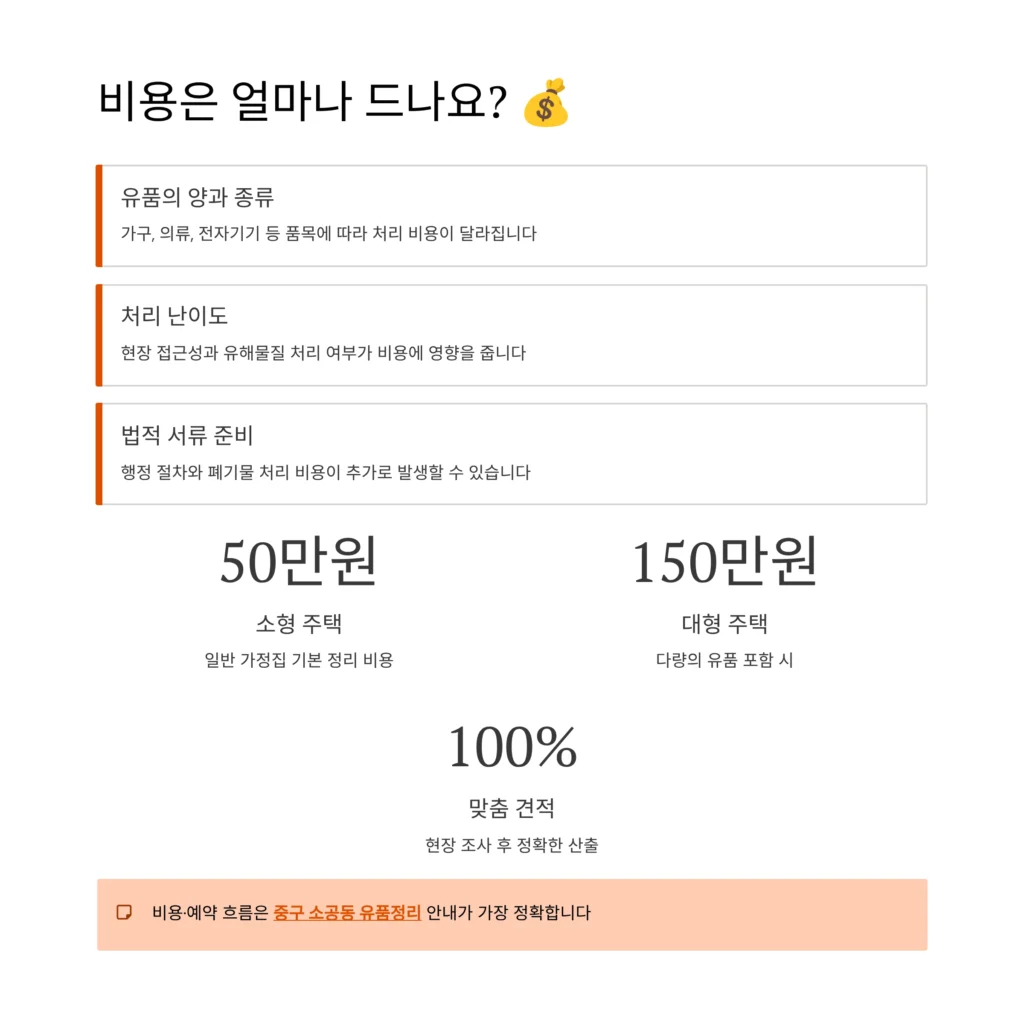 중구 소공동 유품정리