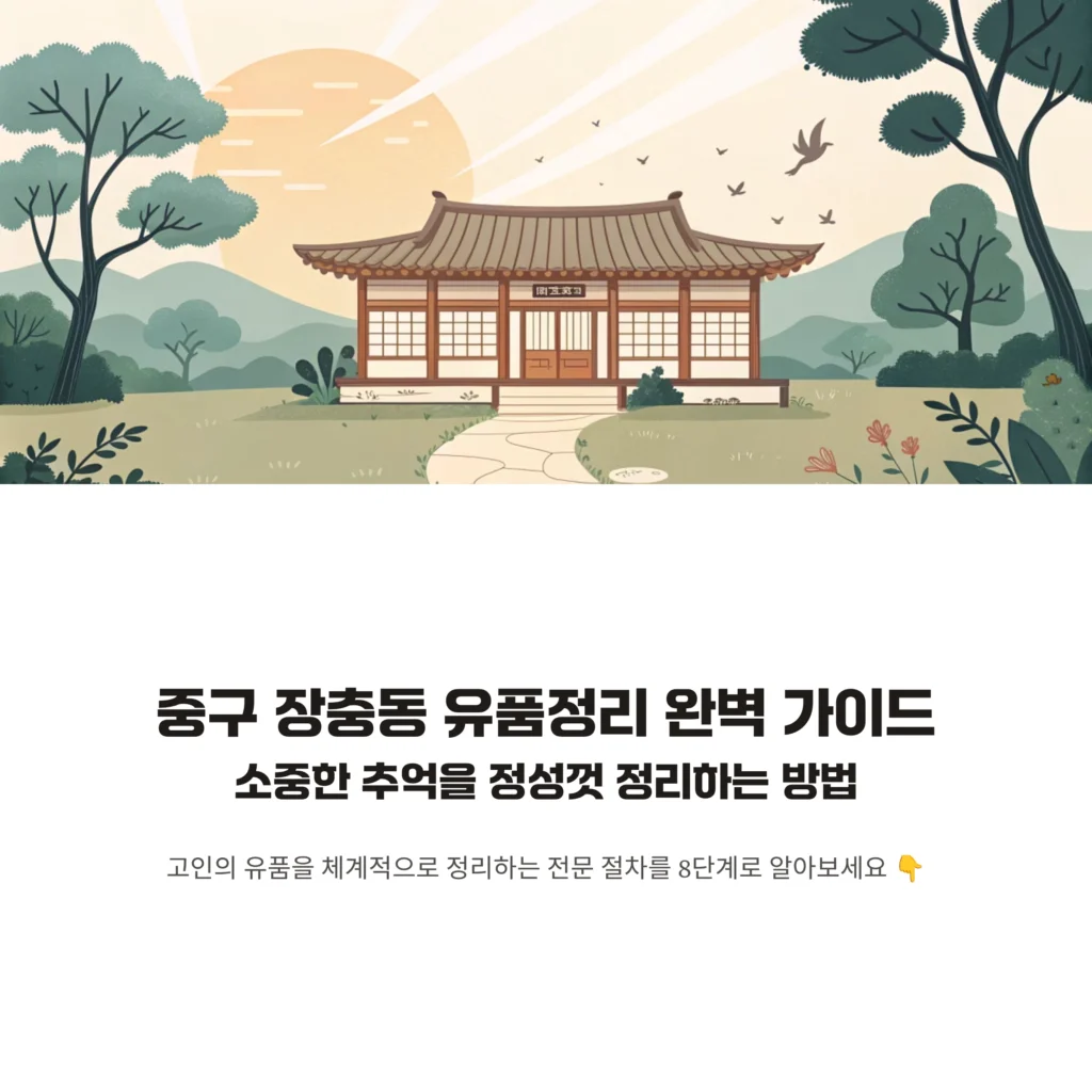 중구 장충동 유품정리