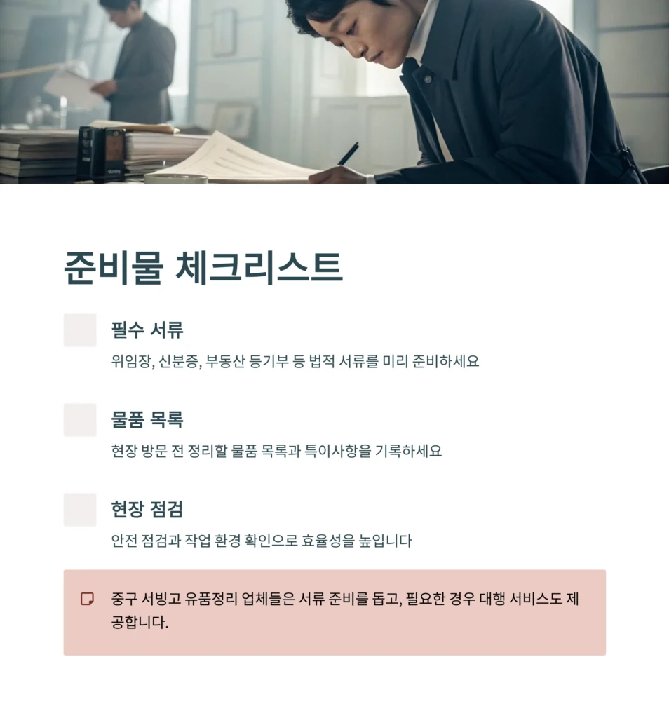 중구 서빙고 유품정리