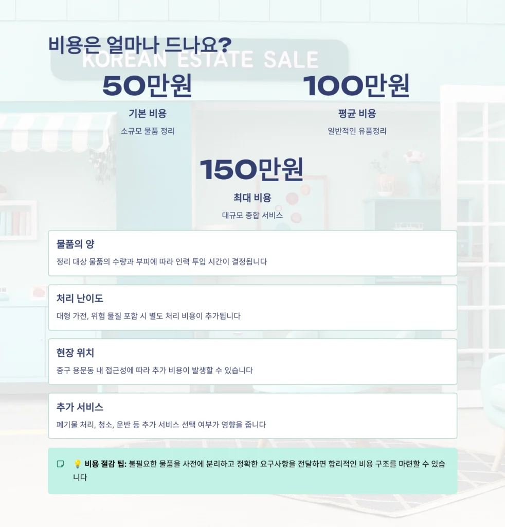 중구 용문동 유품정리