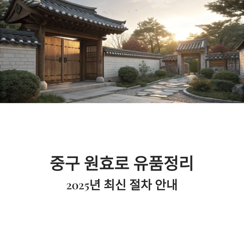 중구 원효로 유품정리