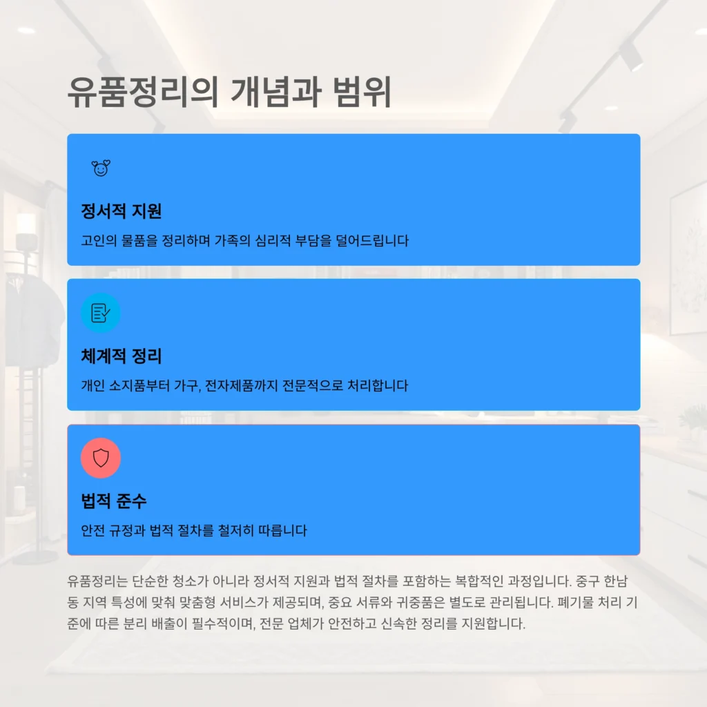 중구 한남동 유품정리