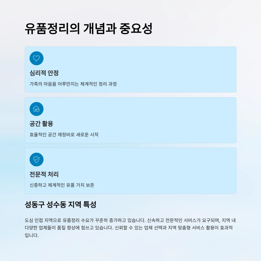 성동구 성수동 유품정리