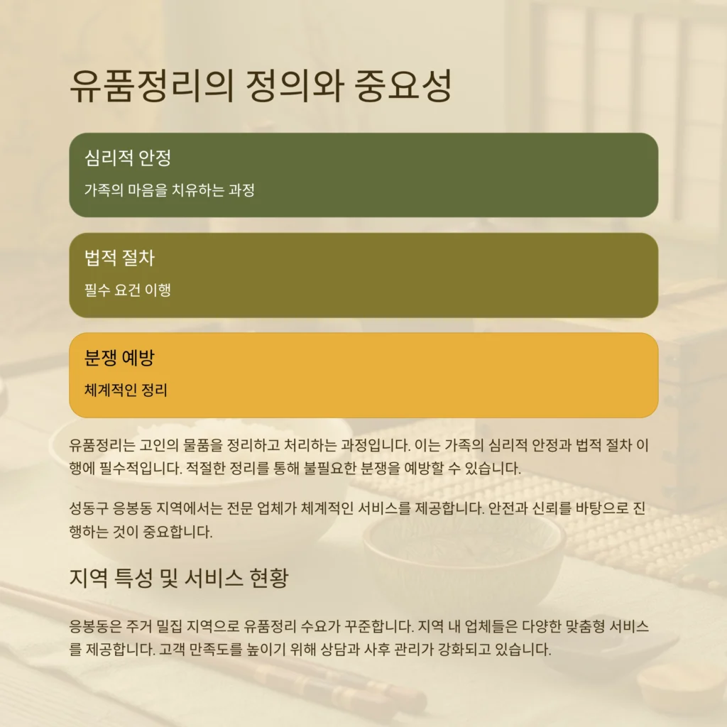 성동구 응봉동 유품정리